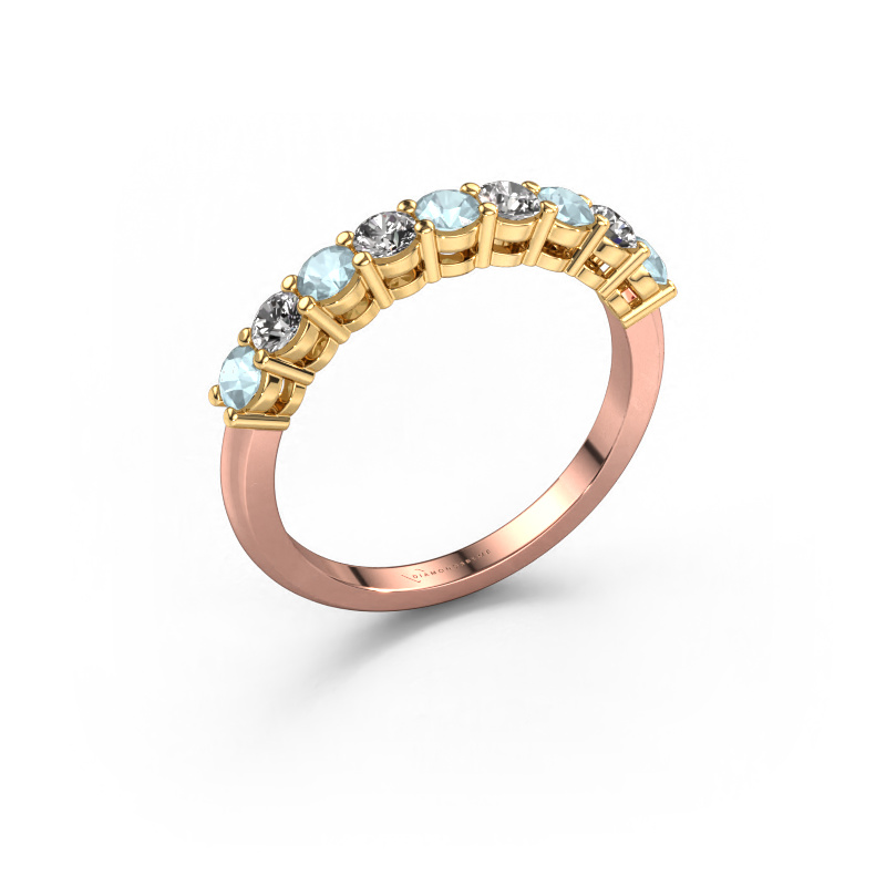 Image of Ring Michelle 9 585 rose gold Aquamarine 2.7 mm