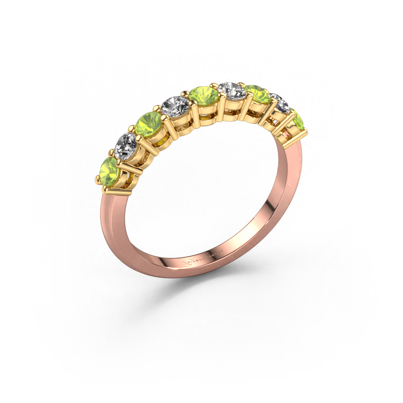 Image of Ring Michelle 9 585 rose gold Peridot 2.7 mm