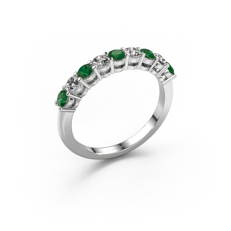 Image of Ring Michelle 9 950 platinum Emerald 2.7 mm