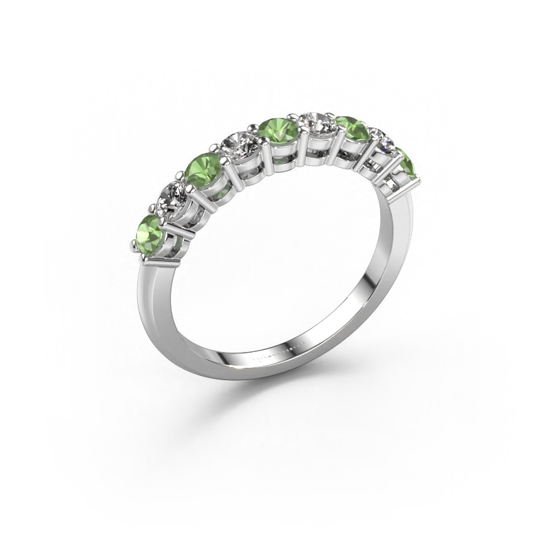 Image of Ring Michelle 9 950 platinum Tourmaline green 2.7 mm