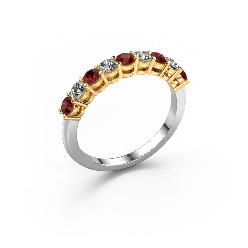 Image of Ring Michelle 9 585 white gold Garnet 2.7 mm