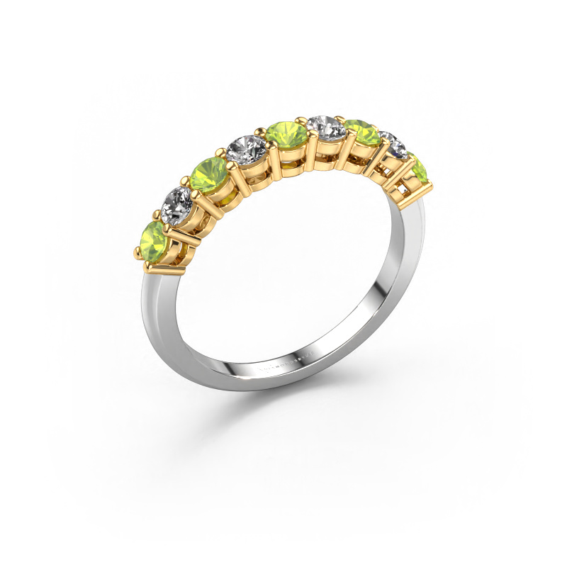 Image of Ring Michelle 9 585 white gold Peridot 2.7 mm
