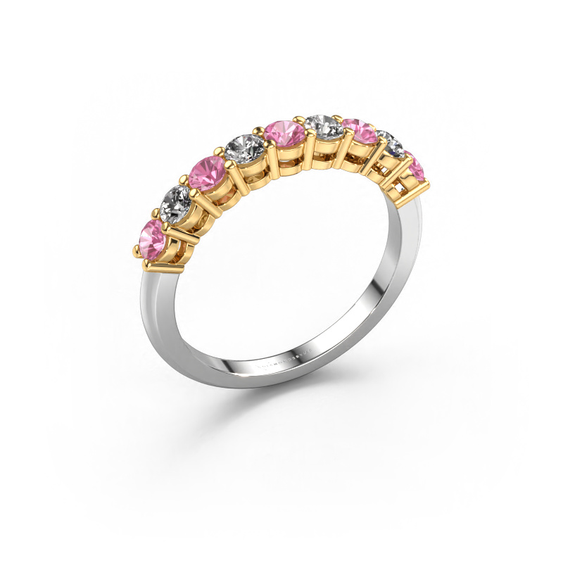 Image of Ring Michelle 9 585 white gold Pink sapphire 2.7 mm