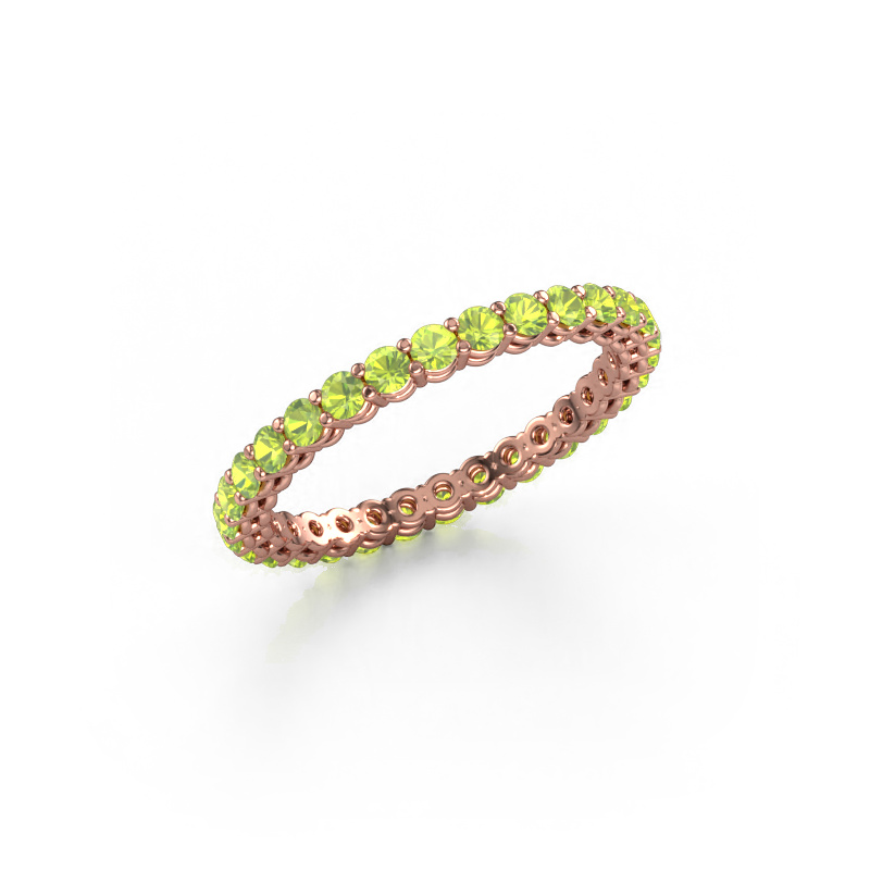 Image of Stackable ring Michelle full 2.0 585 rose gold Peridot 2 mm