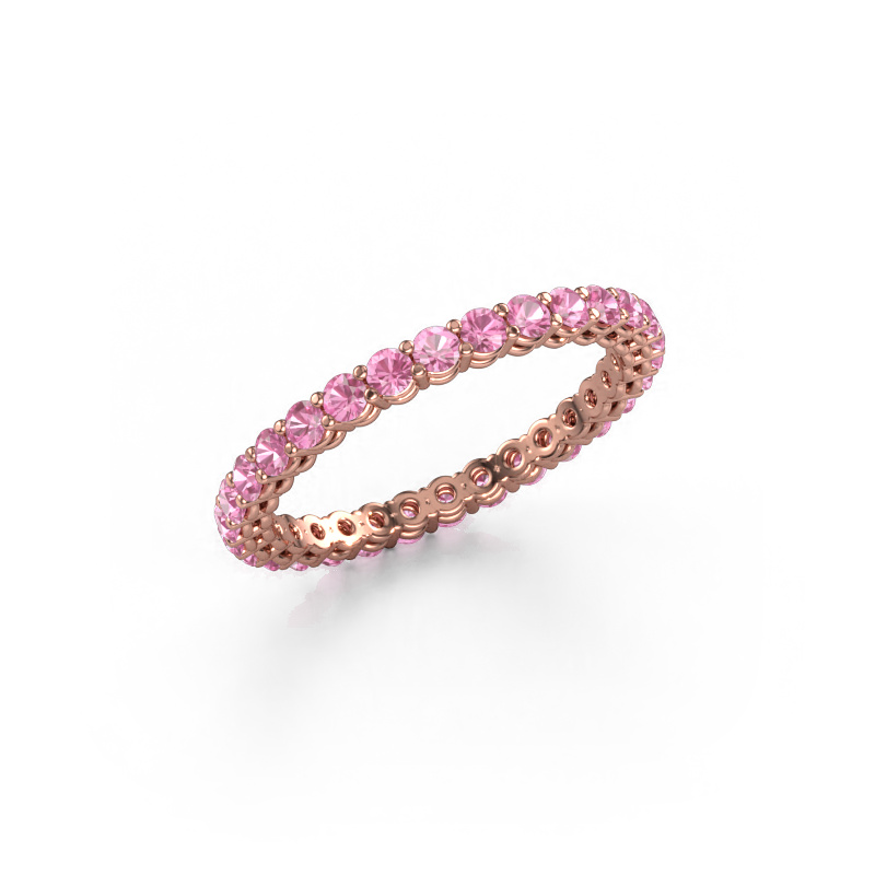Image of Stackable ring Michelle full 2.0 585 rose gold Pink sapphire 2 mm