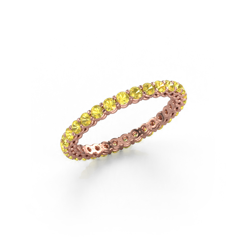 Image of Stackable ring Michelle full 2.0 585 rose gold Yellow sapphire 2 mm