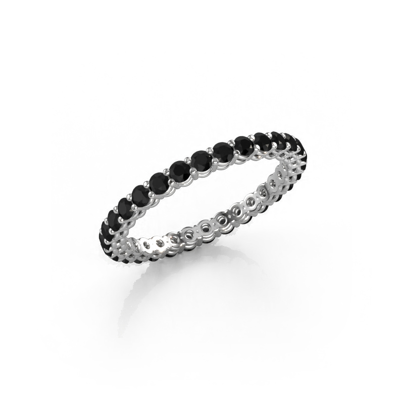 Image de Bague superposable Michelle full 2.0 950 platine Diamant noir 1.116 crt