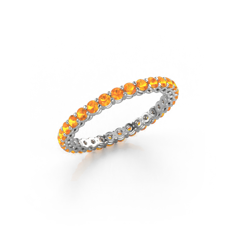 Image of Stackable ring Michelle full 2.0 950 platinum Citrin 2 mm