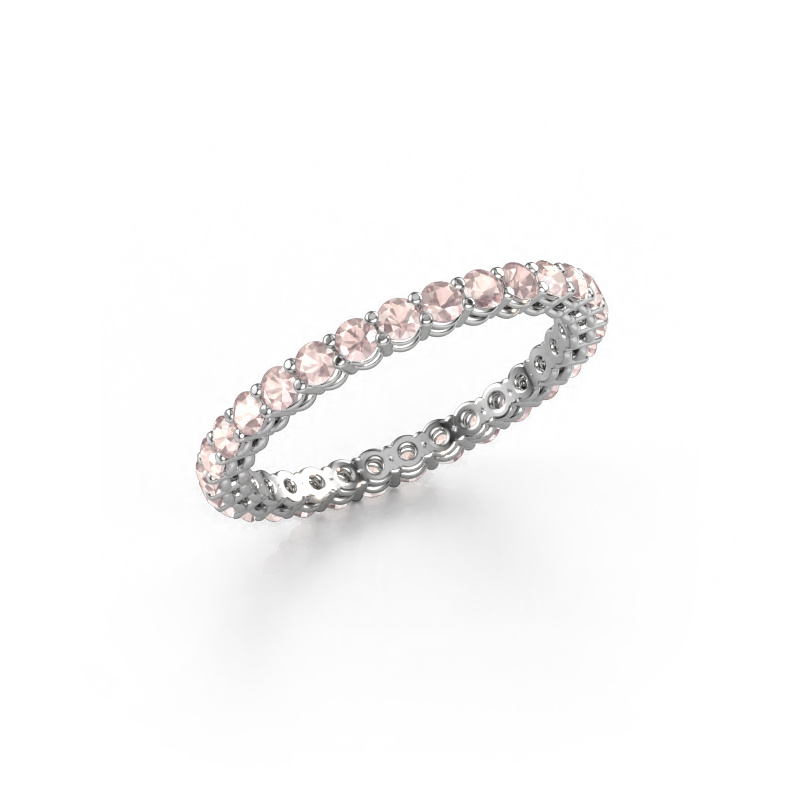 Image of Stackable ring Michelle full 2.0 950 platinum Morganite champagne 2 mm