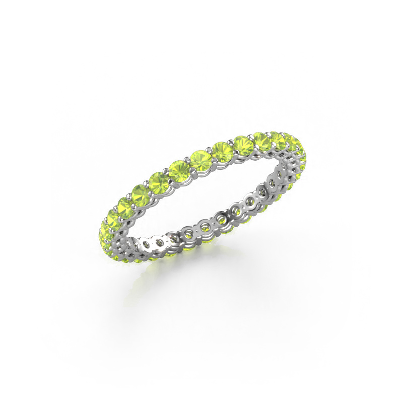 Bild von Vorsteckring Michelle full 2.0 950 Platin Peridot 2 mm