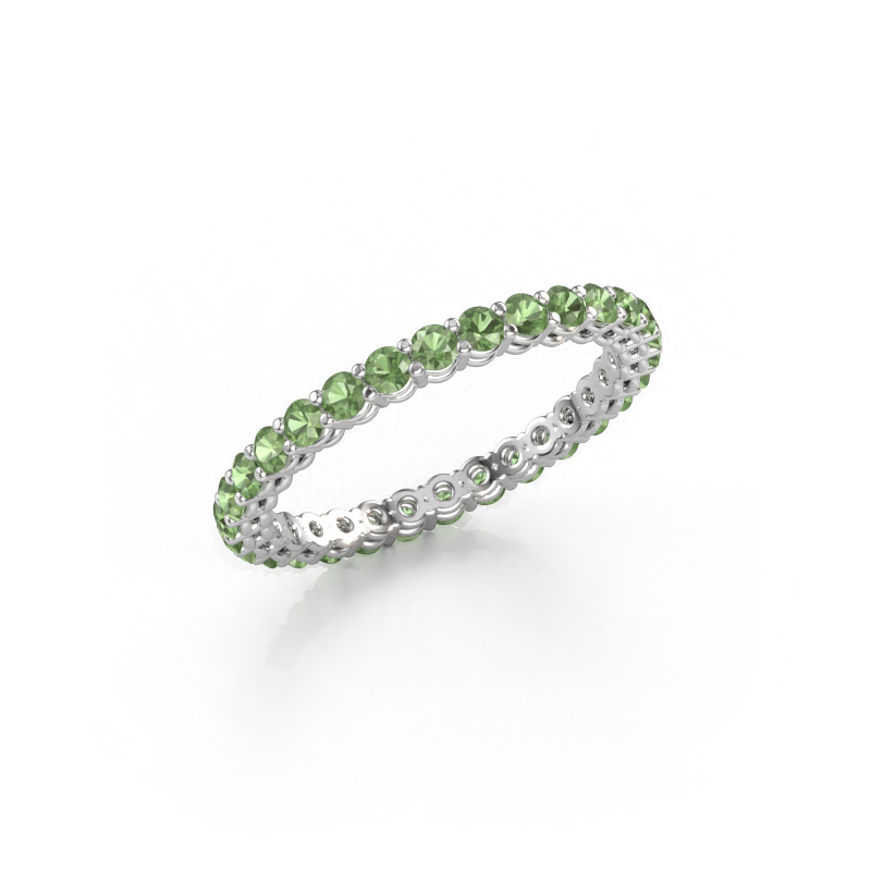 Immagine di Anello componibile Michelle full 2.0 585 oro bianco Tormalina verde 2 mm
