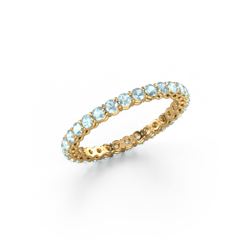 Image of Stackable ring Michelle full 2.0 585 gold Aquamarine 2 mm