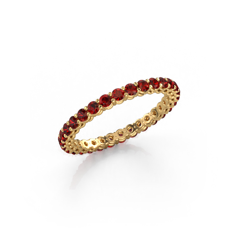 Image of Stackable ring Michelle full 2.0 585 gold Garnet 2 mm