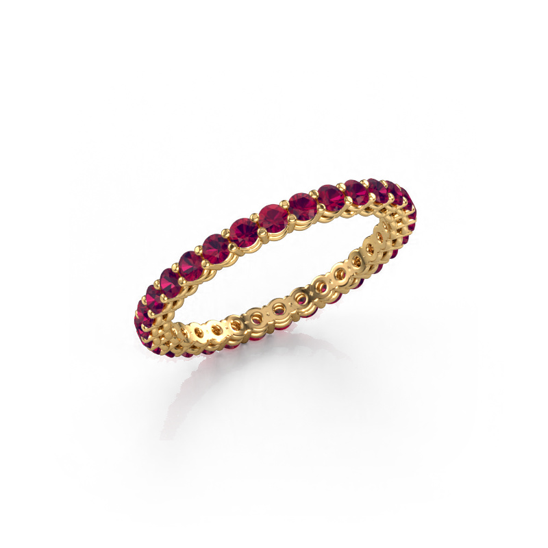 Image of Stackable ring Michelle full 2.0 585 gold Rhodolite 2 mm