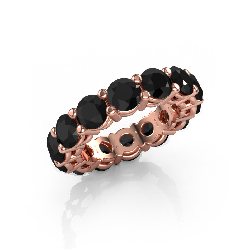Image of Stackable ring Michelle full 5.0 585 rose gold Black diamond 9.00 crt