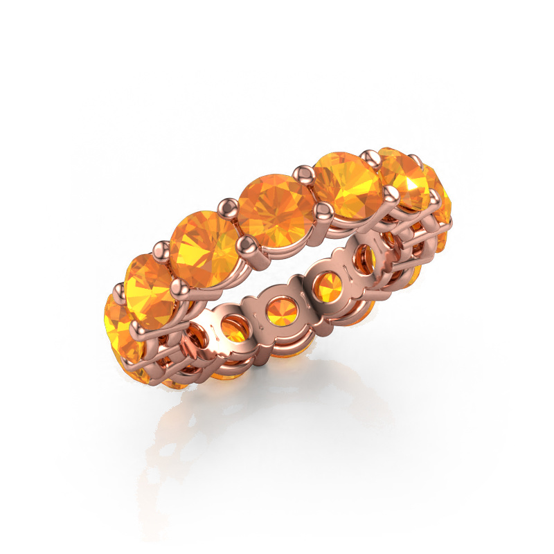 Image of Stackable ring Michelle full 5.0 585 rose gold Citrin 5 mm