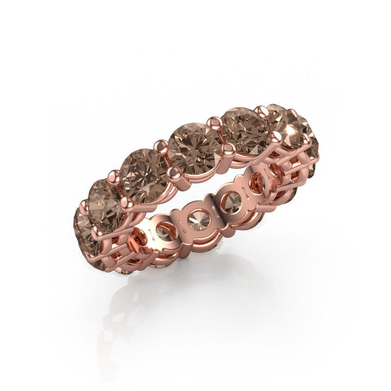 Image of Stackable ring Michelle full 5.0 585 rose gold Brown diamond 7.50 crt