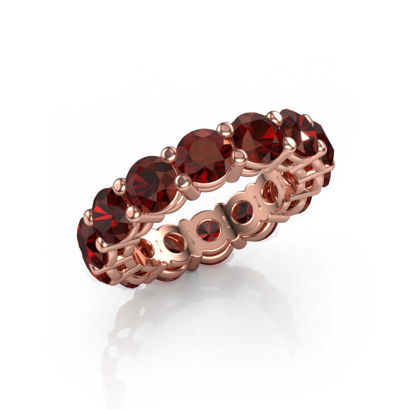 Image of Stackable ring Michelle full 5.0 585 rose gold Garnet 5 mm