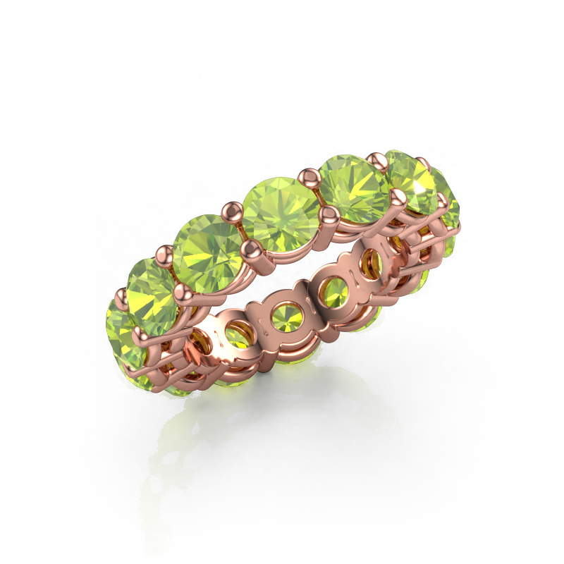 Image of Stackable ring Michelle full 5.0 585 rose gold Peridot 5 mm