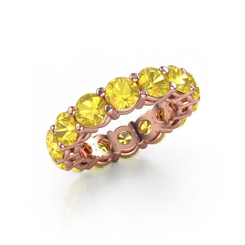 Image of Stackable ring Michelle full 5.0 585 rose gold Yellow sapphire 5 mm