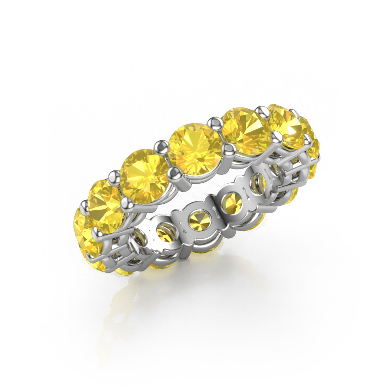 Image of Stackable ring Michelle full 5.0 950 platinum Yellow sapphire 5 mm