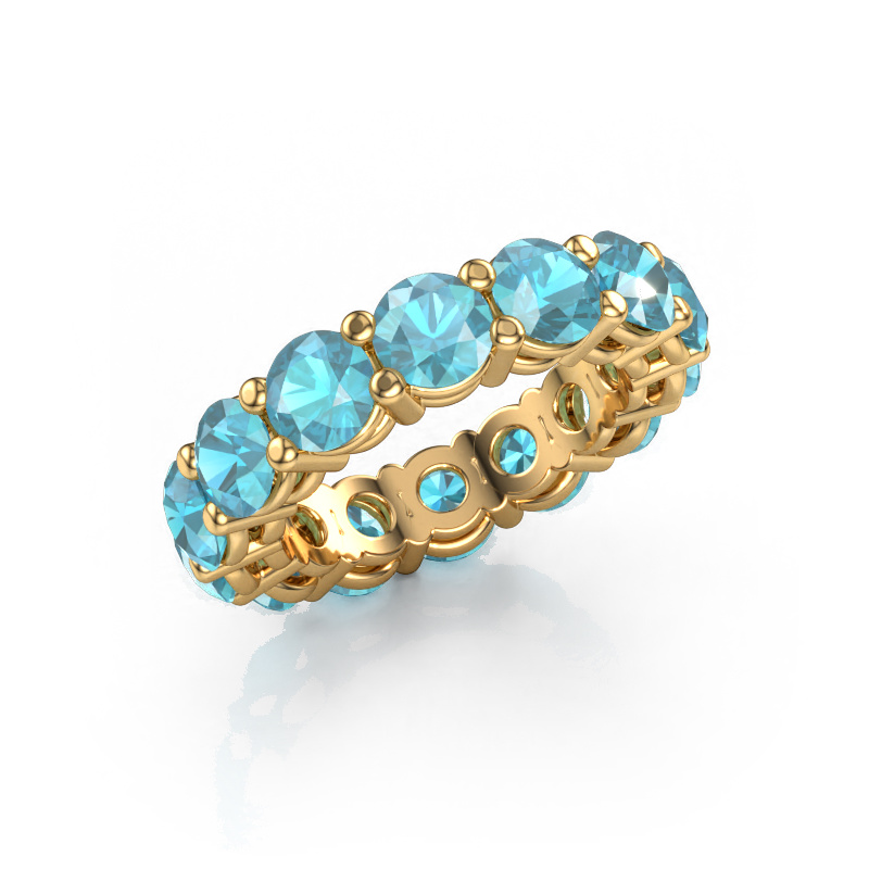 Image of Stackable ring Michelle full 5.0 585 gold Blue topaz 5 mm
