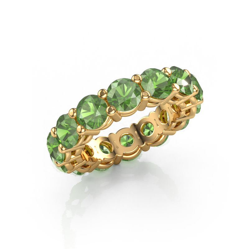 Image de Bague superposable Michelle full 5.0 585 or jaune Vert tourmaline 5 mm
