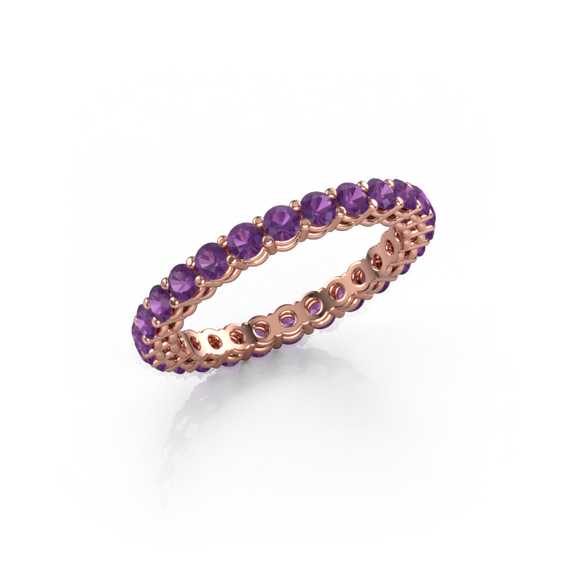 Image of Stackable ring Michelle full 2.4 585 rose gold Amethyst 2.4 mm