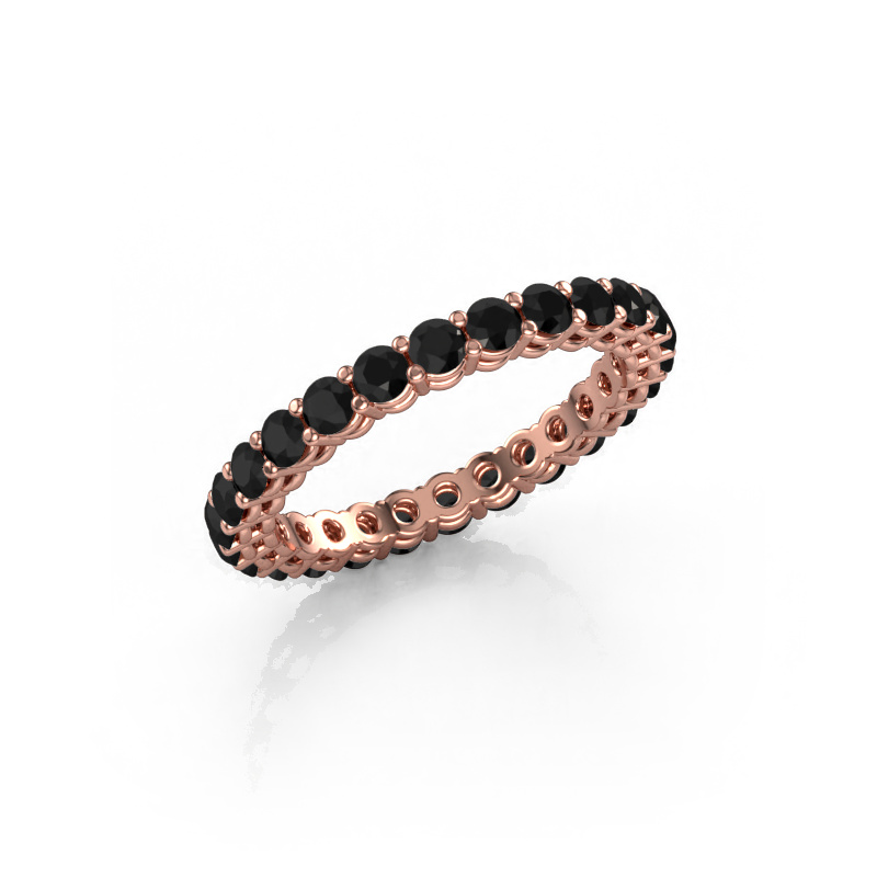 Image of Stackable ring Michelle full 2.4 585 rose gold Black diamond 1.716 crt