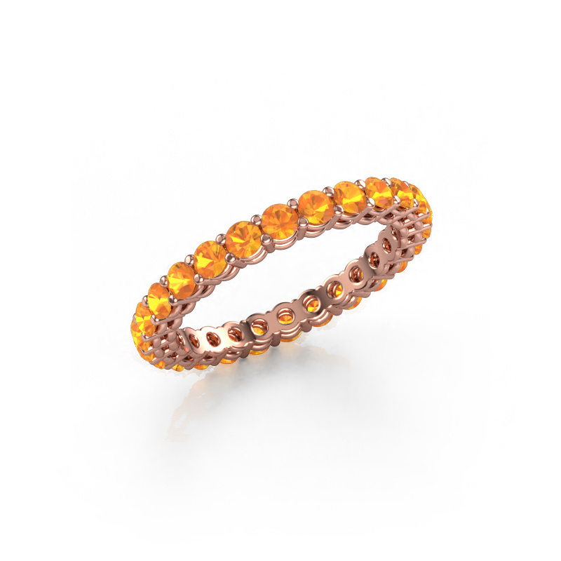 Image of Stackable ring Michelle full 2.4 585 rose gold Citrin 2.4 mm