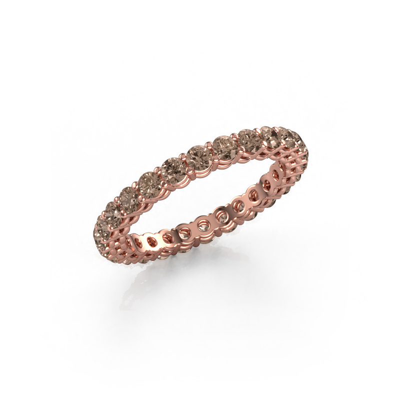Image of Stackable ring Michelle full 2.4 585 rose gold Brown diamond 1.43 crt