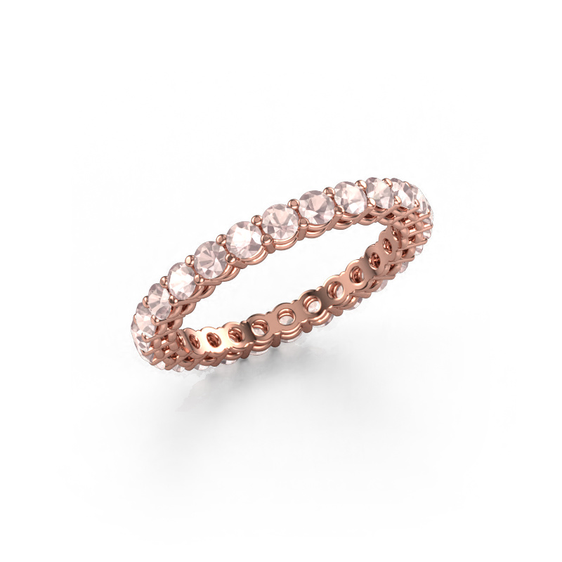 Image of Stackable ring Michelle full 2.4 585 rose gold Morganite champagne 2.4 mm