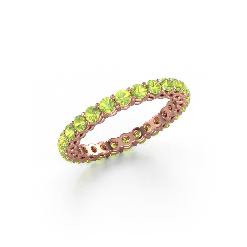 Image of Stackable ring Michelle full 2.4 585 rose gold Peridot 2.4 mm