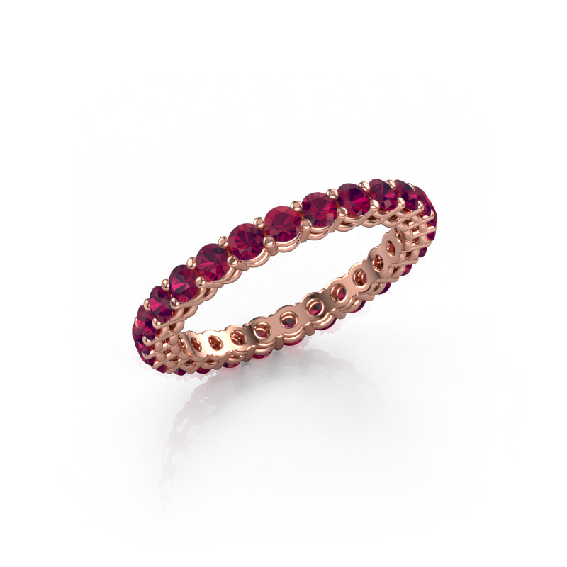 Image of Stackable ring Michelle full 2.4 585 rose gold Rhodolite 2.4 mm