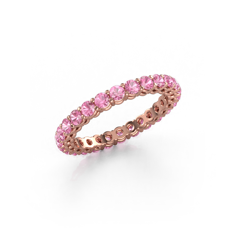 Image of Stackable ring Michelle full 2.4 585 rose gold Pink sapphire 2.4 mm