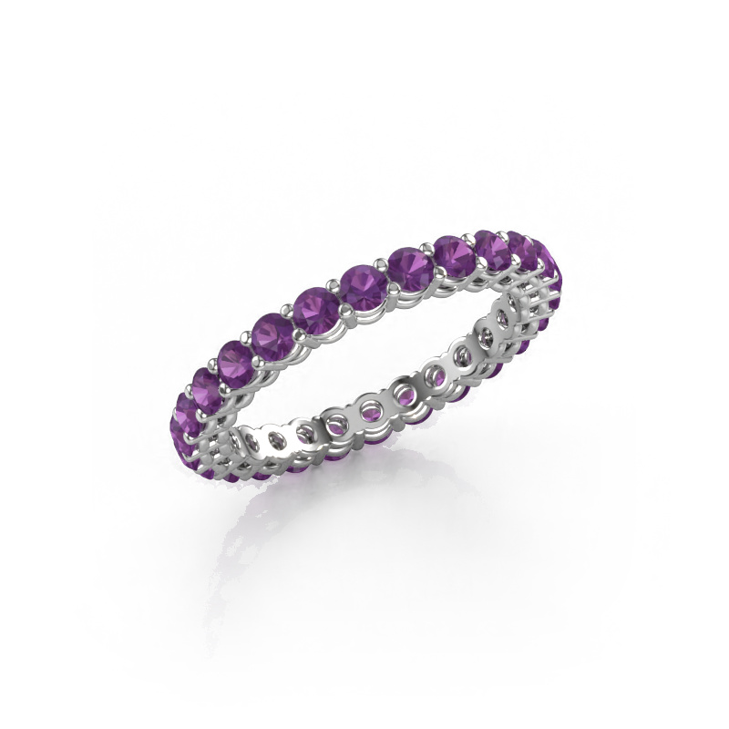 Image of Stackable ring Michelle full 2.4 950 platinum Amethyst 2.4 mm