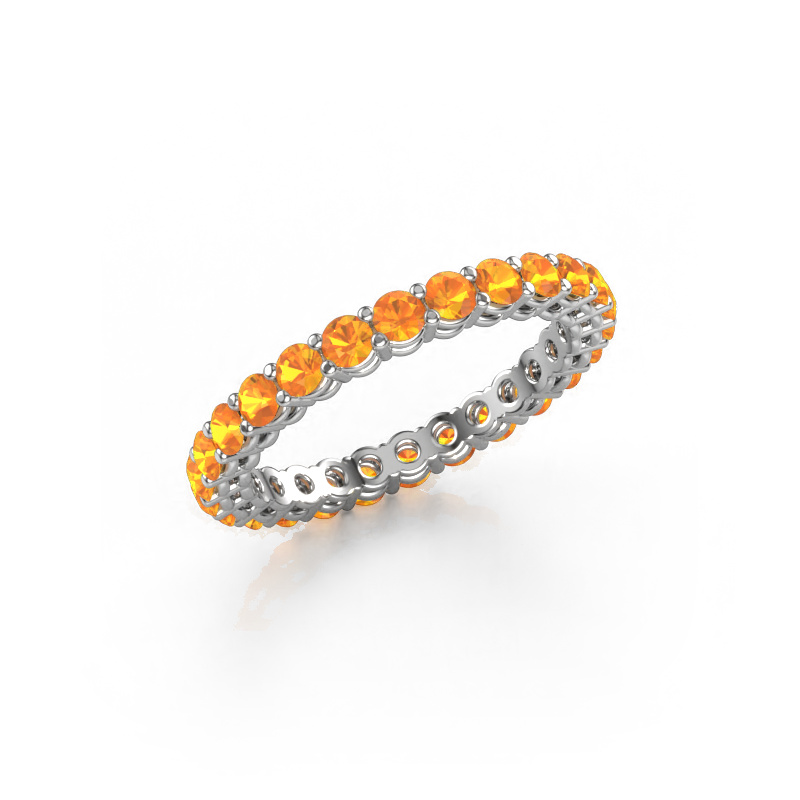 Image de Bague superposable Michelle full 2.4 950 platine Citrine 2.4 mm