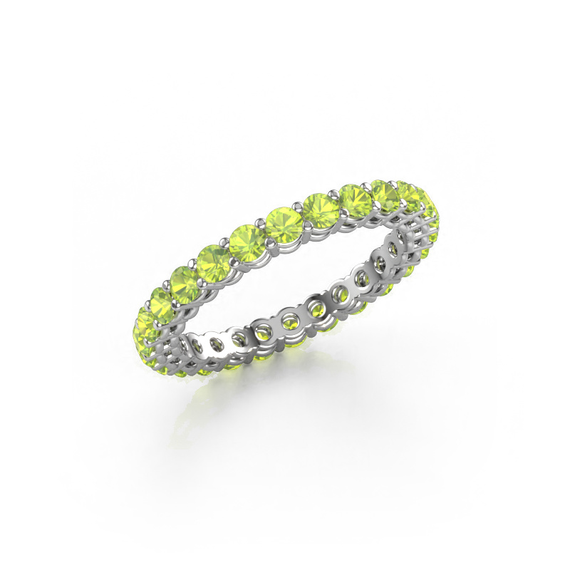 Image of Stackable ring Michelle full 2.4 585 white gold Peridot 2.4 mm