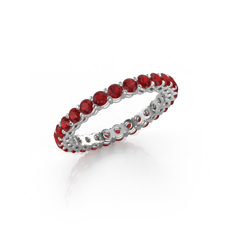 Image of Stackable ring Michelle full 2.4 585 white gold Ruby 2.4 mm