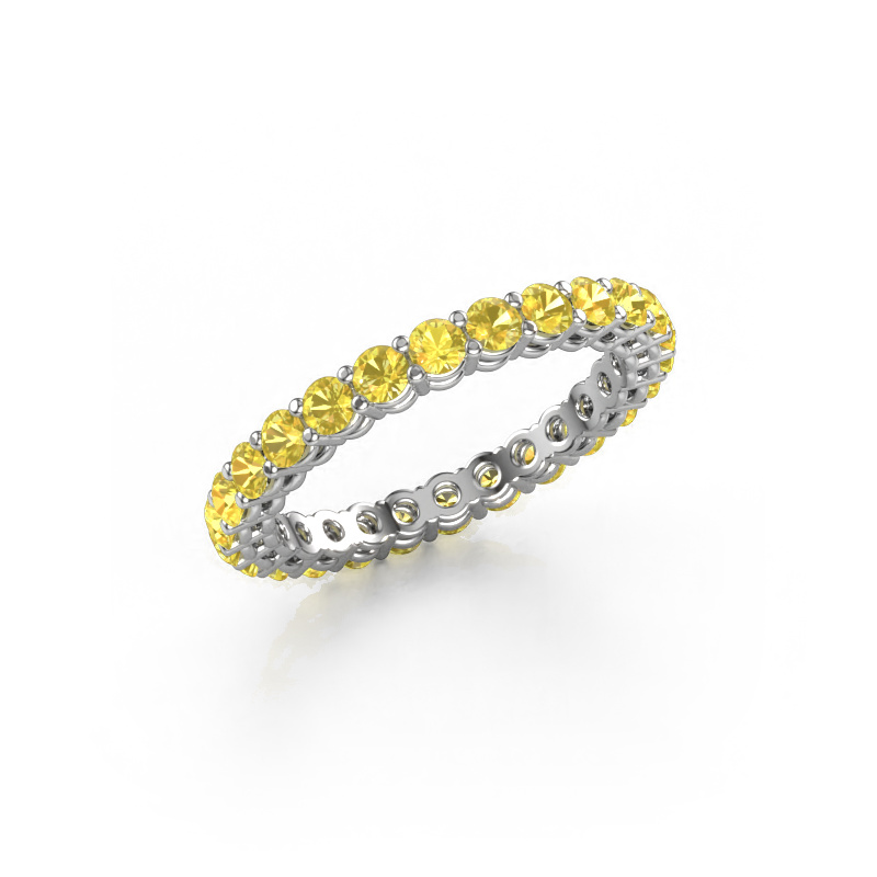Image of Stackable ring Michelle full 2.4 950 platinum Yellow sapphire 2.4 mm