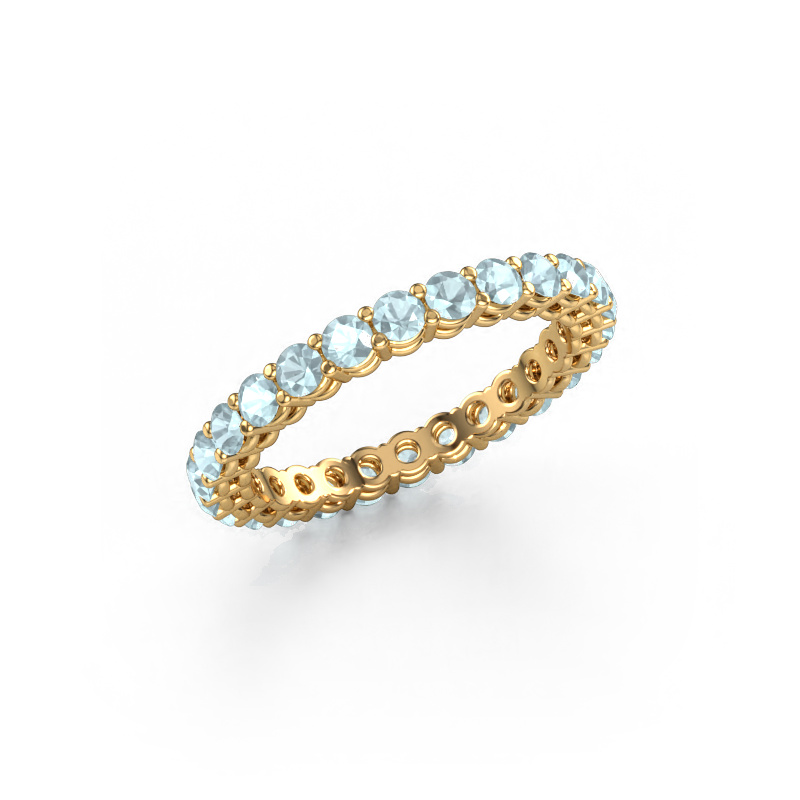 Image of Stackable ring Michelle full 2.4 585 gold Aquamarine 2.4 mm