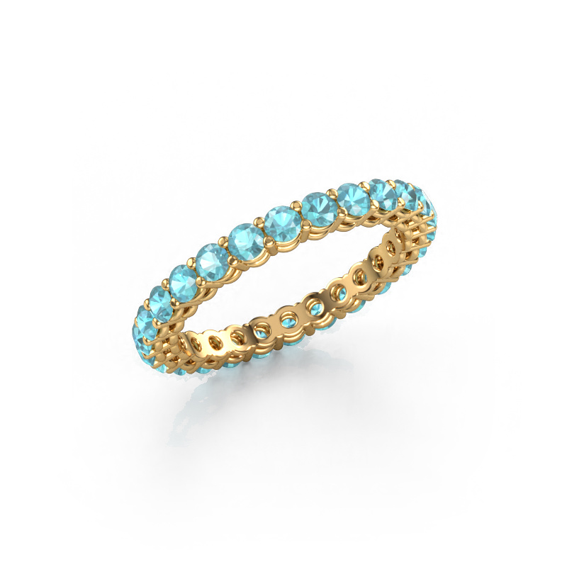 Image of Stackable ring Michelle full 2.4 585 gold Blue topaz 2.4 mm