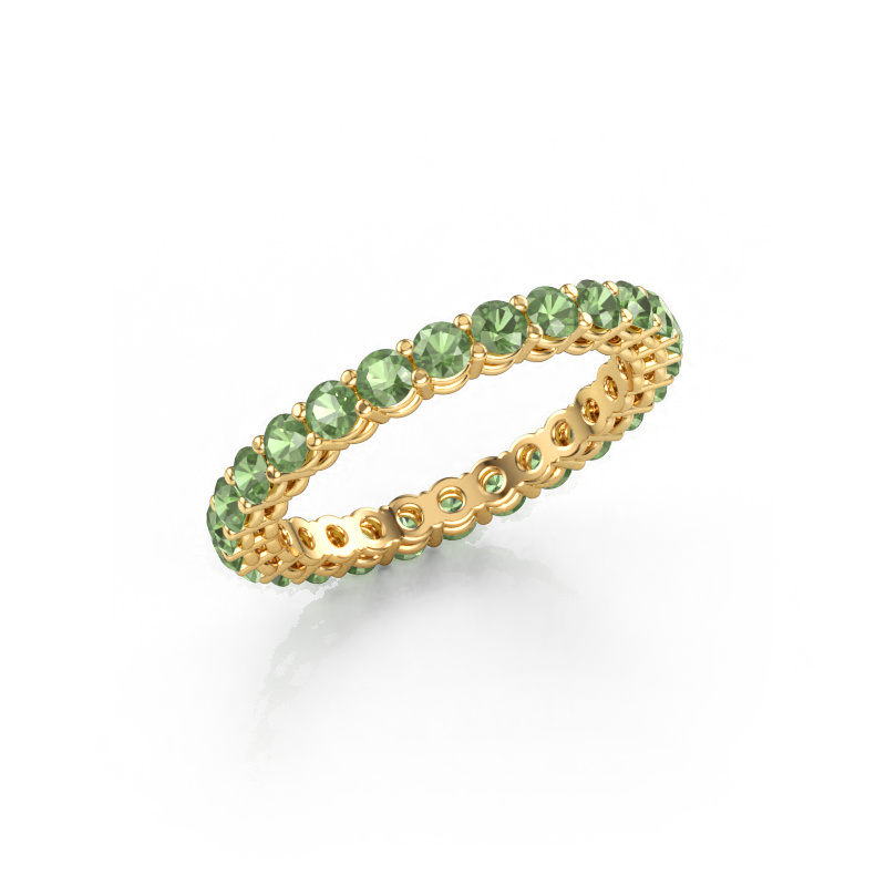 Bild von Vorsteckring Michelle full 2.4 585 Gold Turmalin grün 2.4 mm