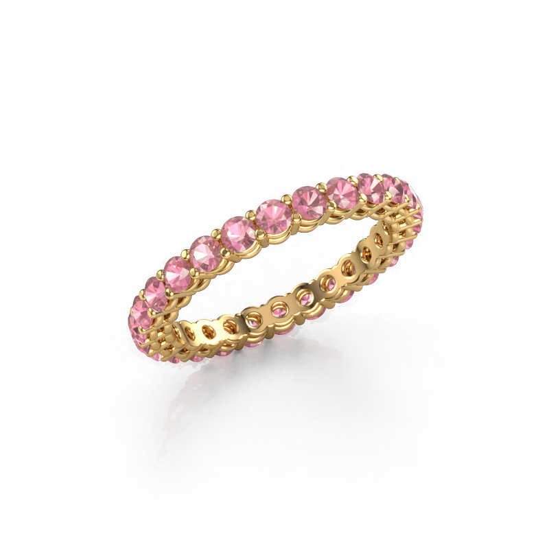 Image of Stackable ring Michelle full 2.4 585 gold Tourmaline pink 2.4 mm