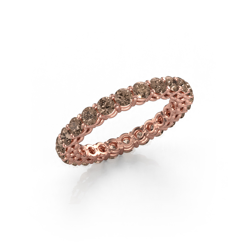Image of Stackable ring Michelle full 2.7 585 rose gold Brown diamond 1.92 crt