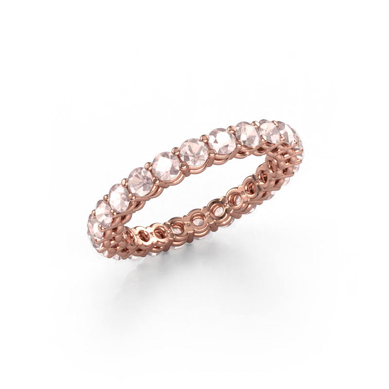 Image of Stackable ring Michelle full 2.7 585 rose gold Morganite champagne 2.7 mm