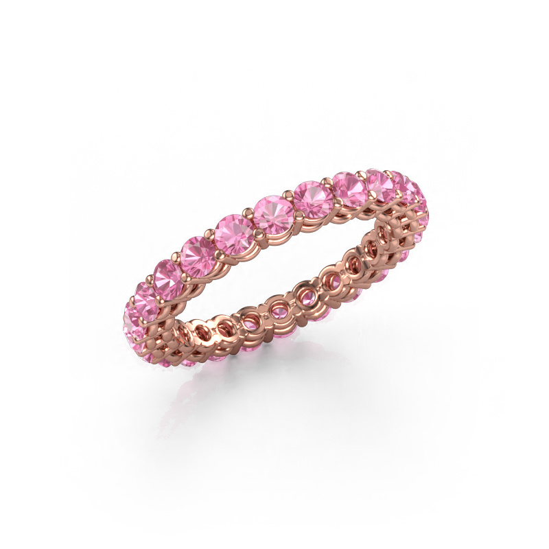 Image of Stackable ring Michelle full 2.7 585 rose gold Pink sapphire 2.7 mm