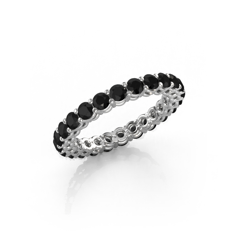 Image of Stackable ring Michelle full 2.7 950 platinum Black diamond 2.304 crt