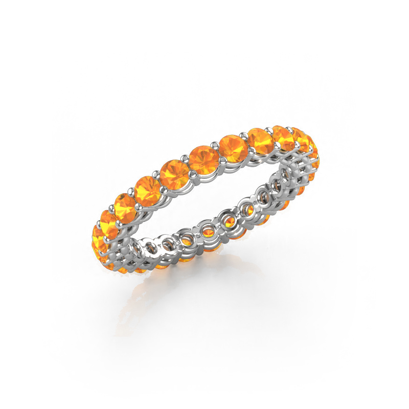 Image of Stackable ring Michelle full 2.7 950 platinum Citrin 2.7 mm
