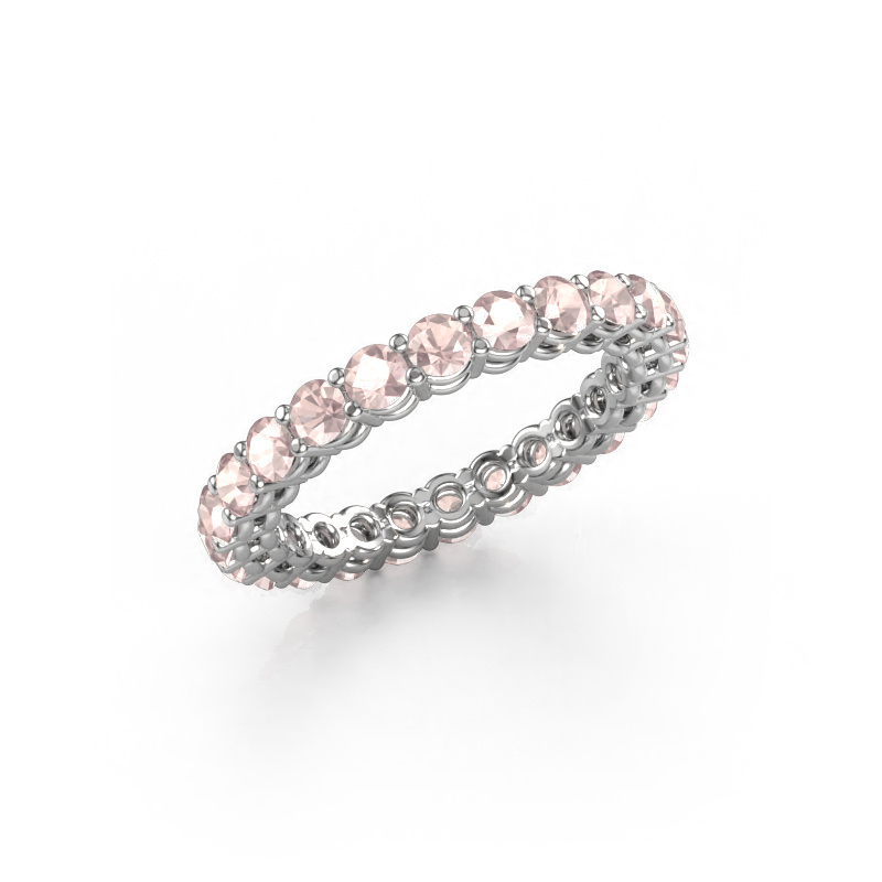 Image of Stackable ring Michelle full 2.7 950 platinum Morganite champagne 2.7 mm